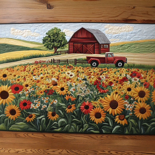 Morning Dew Fields Quilted Table Runner NCU0PTT406