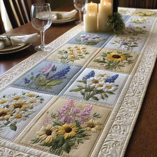 Morning Garden Quilted Table Runner NCU0DV2002