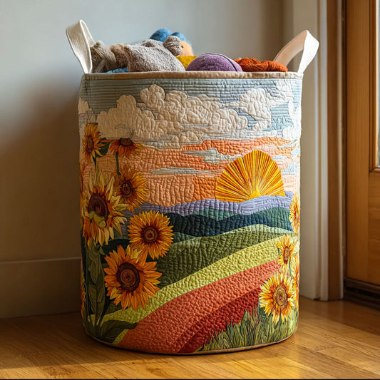 Morning Glory Quilted Laundry Basket NCU0PTT1195