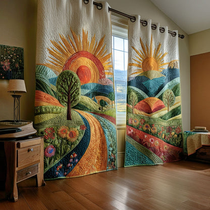 Morning Glow Quilted Curtains NCU0PTT2118