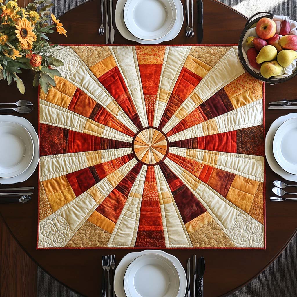 Morning Light Cascade Quilted Table Topper NCU0NXD083