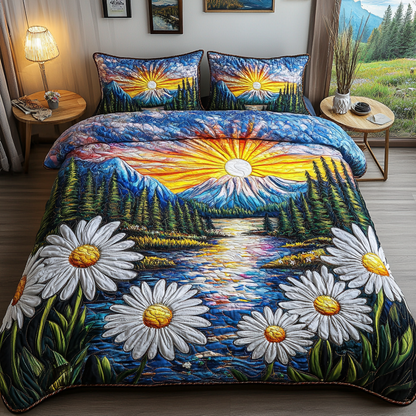 Morning Meadow 3-Piece Quilted Bedding Set NCU0PVL321