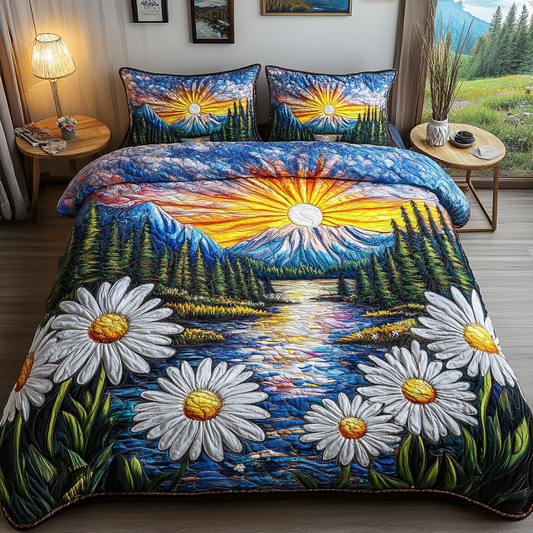 Morning Meadow 3-Piece Quilted Bedding Set NCU0PVL321