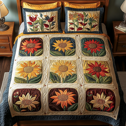 Morning Petals 3-Piece Quilted Bedding Set NCU0DDK496