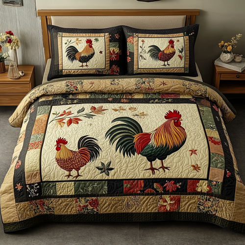 Morning Pride 3-Piece Quilted Bedding Set NCU0NVH053