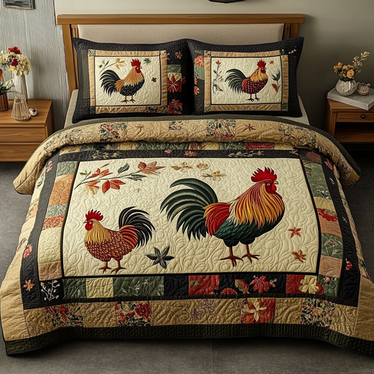 Morning Pride 3-Piece Quilted Bedding Set NCU0NVH053