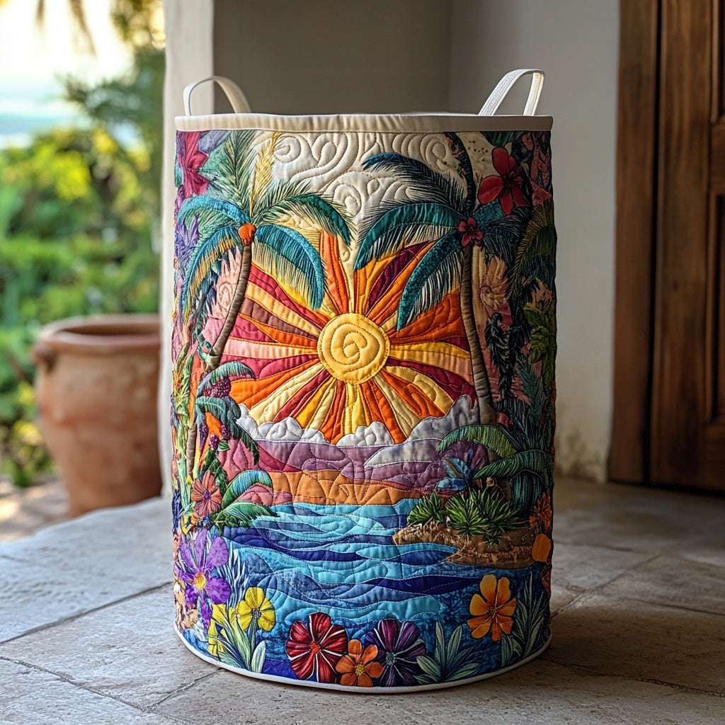 Morning Ray Quilted Laundry Basket NCU0DV779