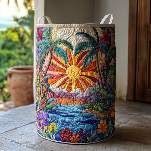 Morning Ray Quilted Laundry Basket NCU0DV779