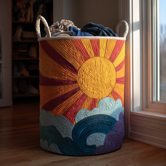 Morning Shine Quilted Laundry Basket NCU0DDK1170
