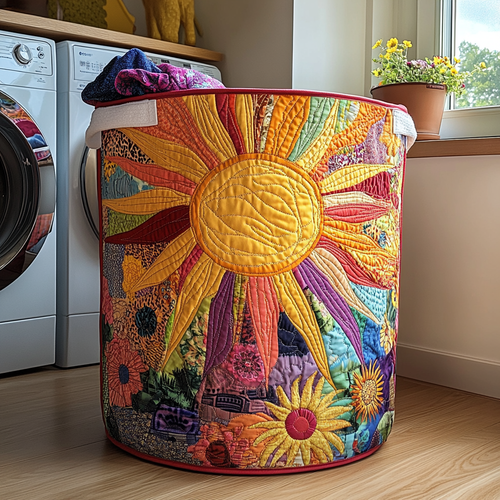 Morning Shine Quilted Laundry Basket NCU0DDK576