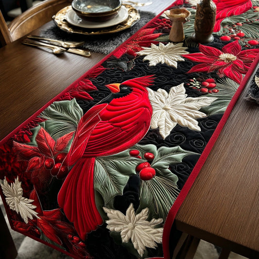 Morning Song Cardinal Quilted Table Runner NCU0NTD772