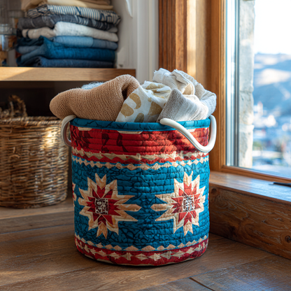 Morning Star Quilted Laundry Basket NCU0PVL394
