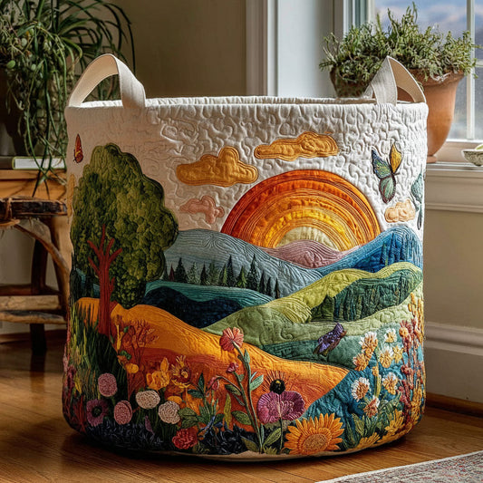 Morning Vista Quilted Laundry Basket NCU0PTT2603