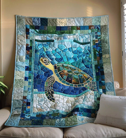 Mosaic Marine Life Quilted Blanket NCU0PT320