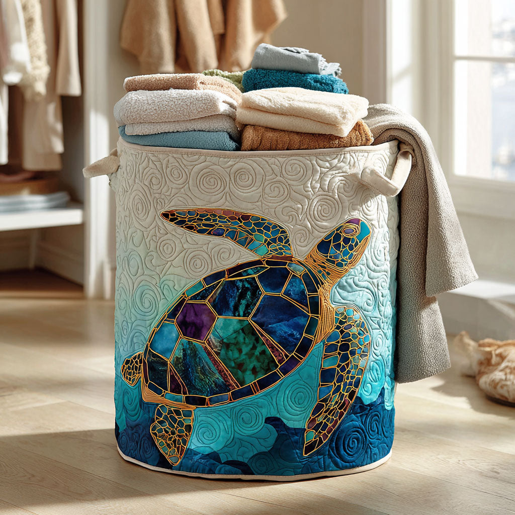 Mosaic Wave Quilted Laundry Basket NCU0NTV184