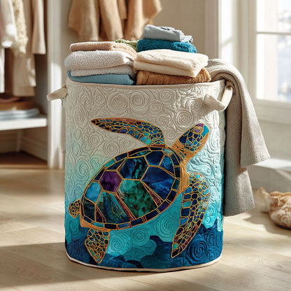 Mosaic Wave Quilted Laundry Basket NCU0NTV184