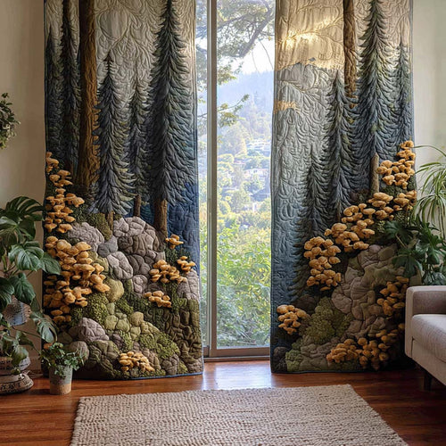 Moss Haven Quilted Curtains NCU0NXD1286