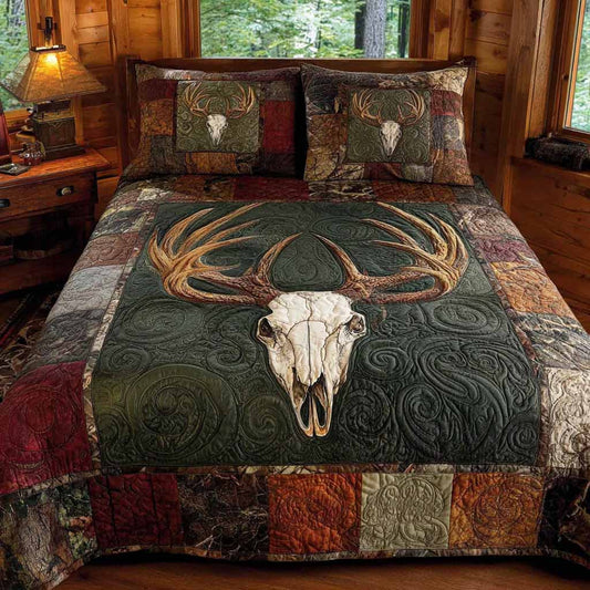 Moss Meadow 3-Piece Quilted Bedding Set NCU0NXD1739