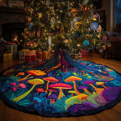 Mossy Forest Floor Christmas Quilted Tree Skirt NCU0NNT2385