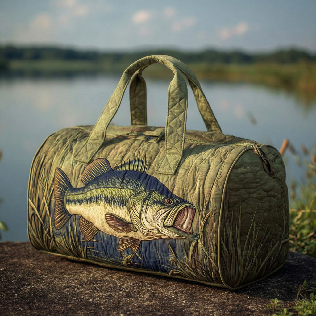 Mossy River Bass Quilted Duffle Bag NCU0LDH579