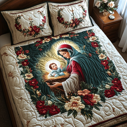 Mother Mary Quilted Bedding Set NCU0DV013