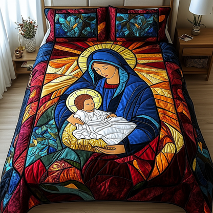 Mother Mary Quilted Bedding Set NCU0DV016