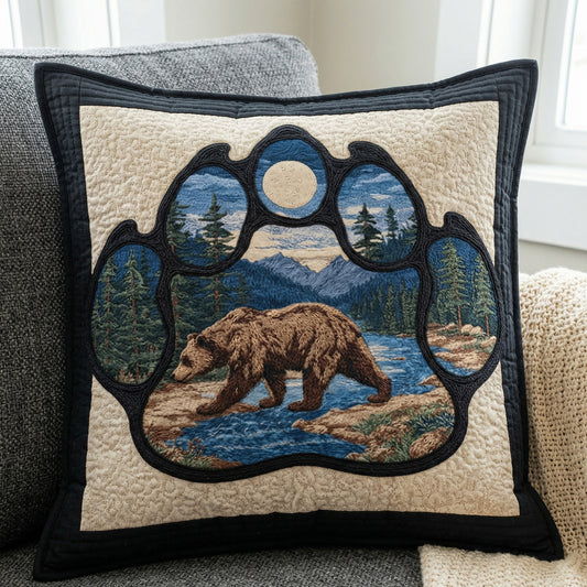 Mountain Paw Scene Quilted Pillow Case NCU0NNT3081