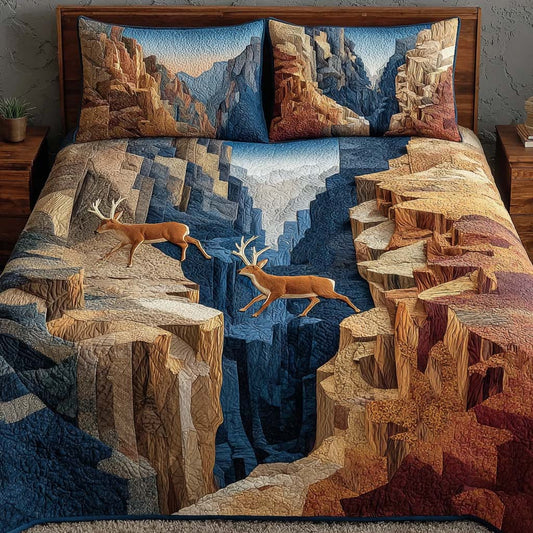 Mountain Antler 3-Piece Quilted Bedding Set NCU0NNL088