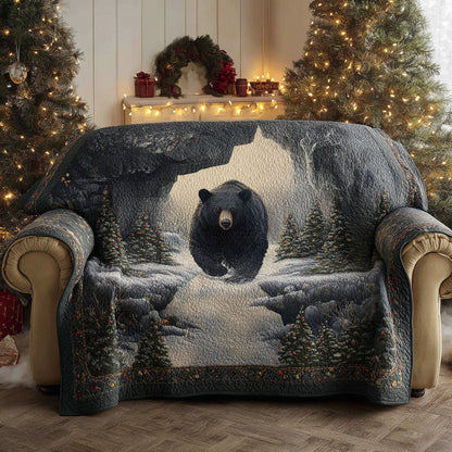 Mountain Bear Quilted Sofa Cover NCU0HNH726