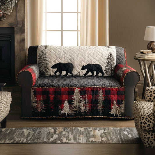 Mountain Bear Quilted Sofa Cover NCU0PTT2164