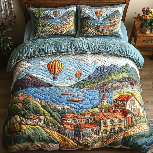 Mountain Breeze 3-Piece Quilted Bedding Set NCU0NVH296