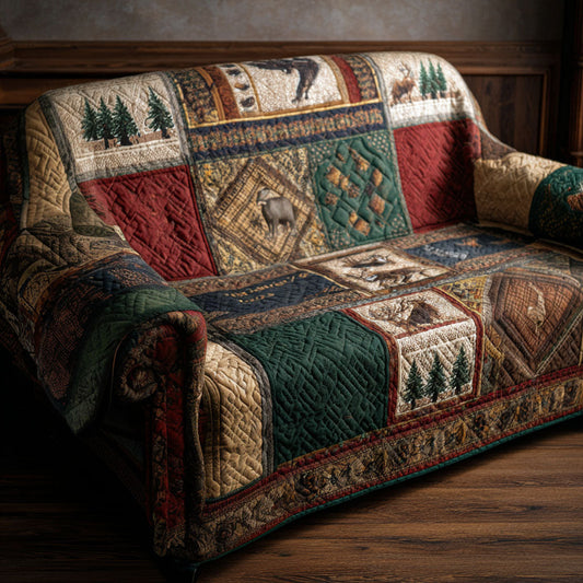 Mountain Cabin Memories Quilted Sofa Cover NCU0PTT2824