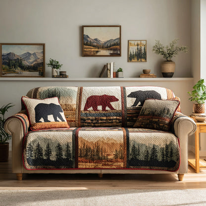 Mountain Cabin Quilted Sofa Cover NCU0LDH616