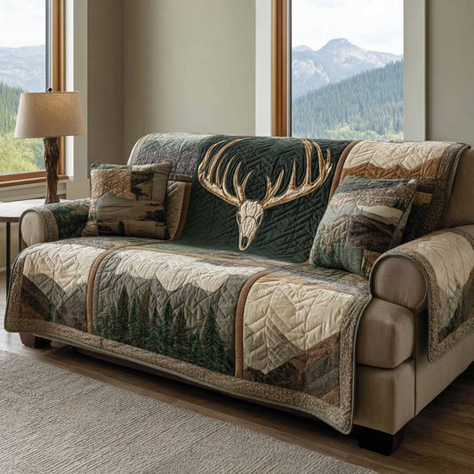Mountain Crest Quilted Sofa Cover NCU0NXD1778