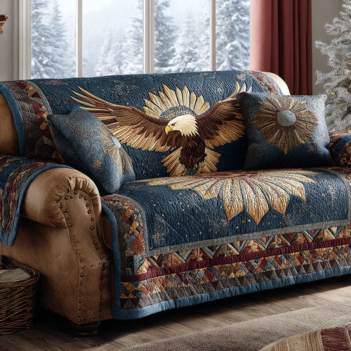 Mountain Eagle Quilted Sofa Cover NCU0HNH651