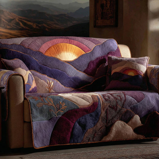 Mountain Ember Quilted Sofa Cover NCU0LDH603