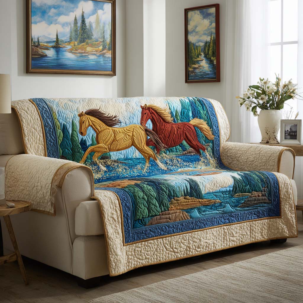 Mountain Flow Quilted Sofa Cover NCU0NXD1346