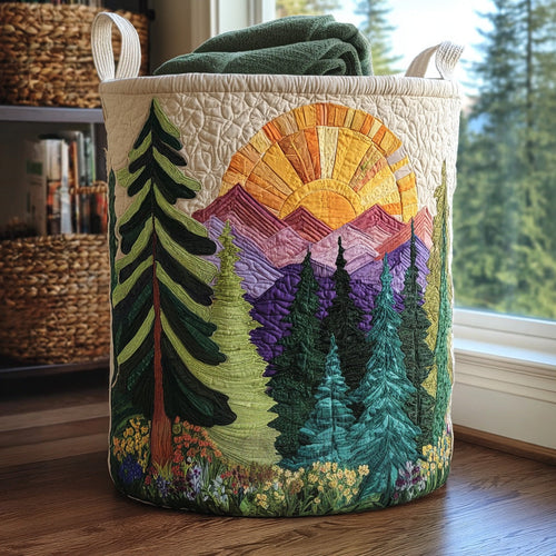 Mountain Glow Quilted Laundry Basket NCU0PVL711
