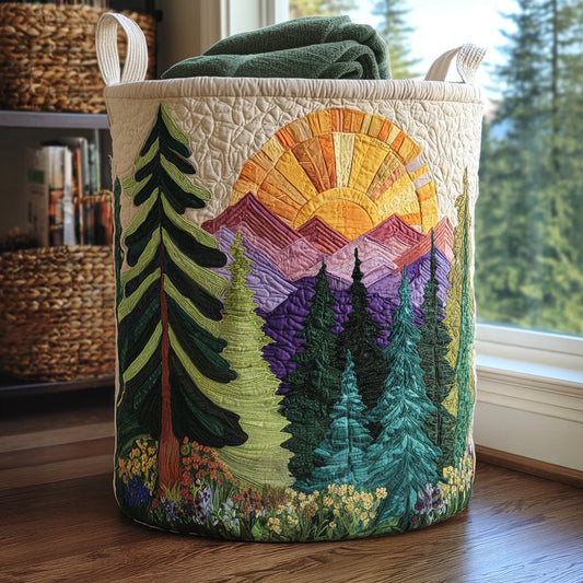 Mountain Glow Quilted Laundry Basket NCU0PVL711