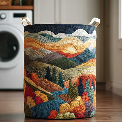 Mountain Horizon Quilted Laundry Basket NCU0HTT090