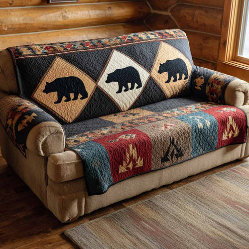 Mountain Lodge Quilted Sofa Cover NCU0NXD1481