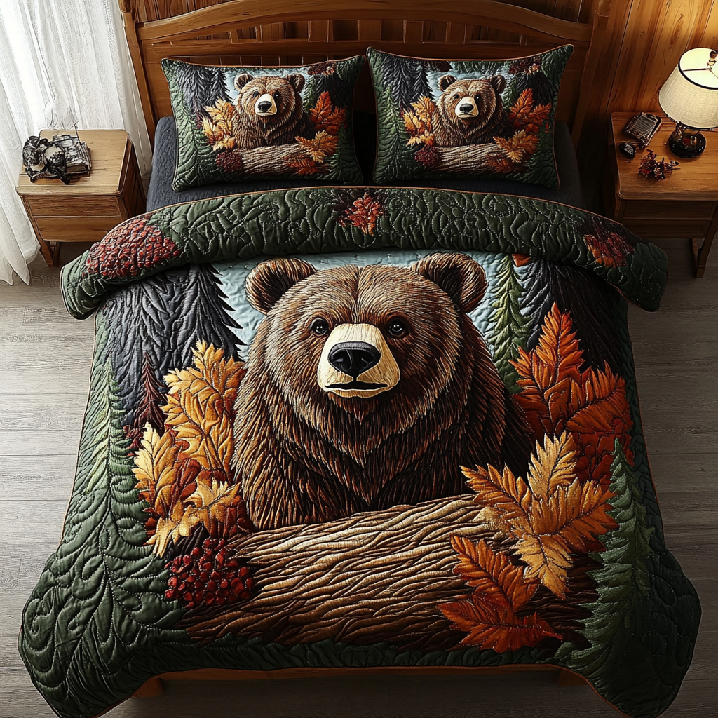 Mountain Majesty 3-Piece Quilted Bedding Set NCU0NVH042