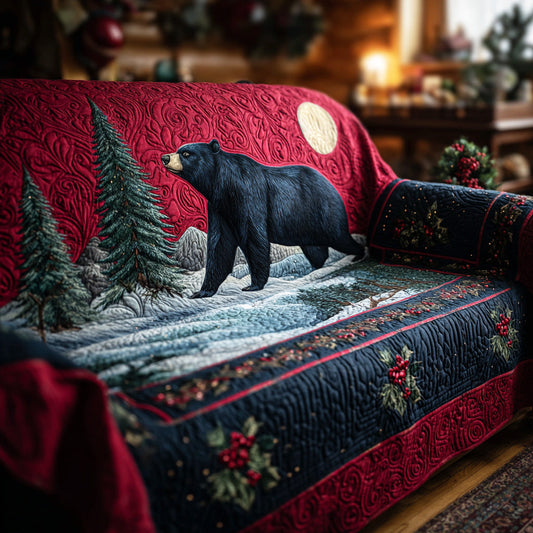 Mountain Path Bear Quilted Sofa Cover NCU0NTD990