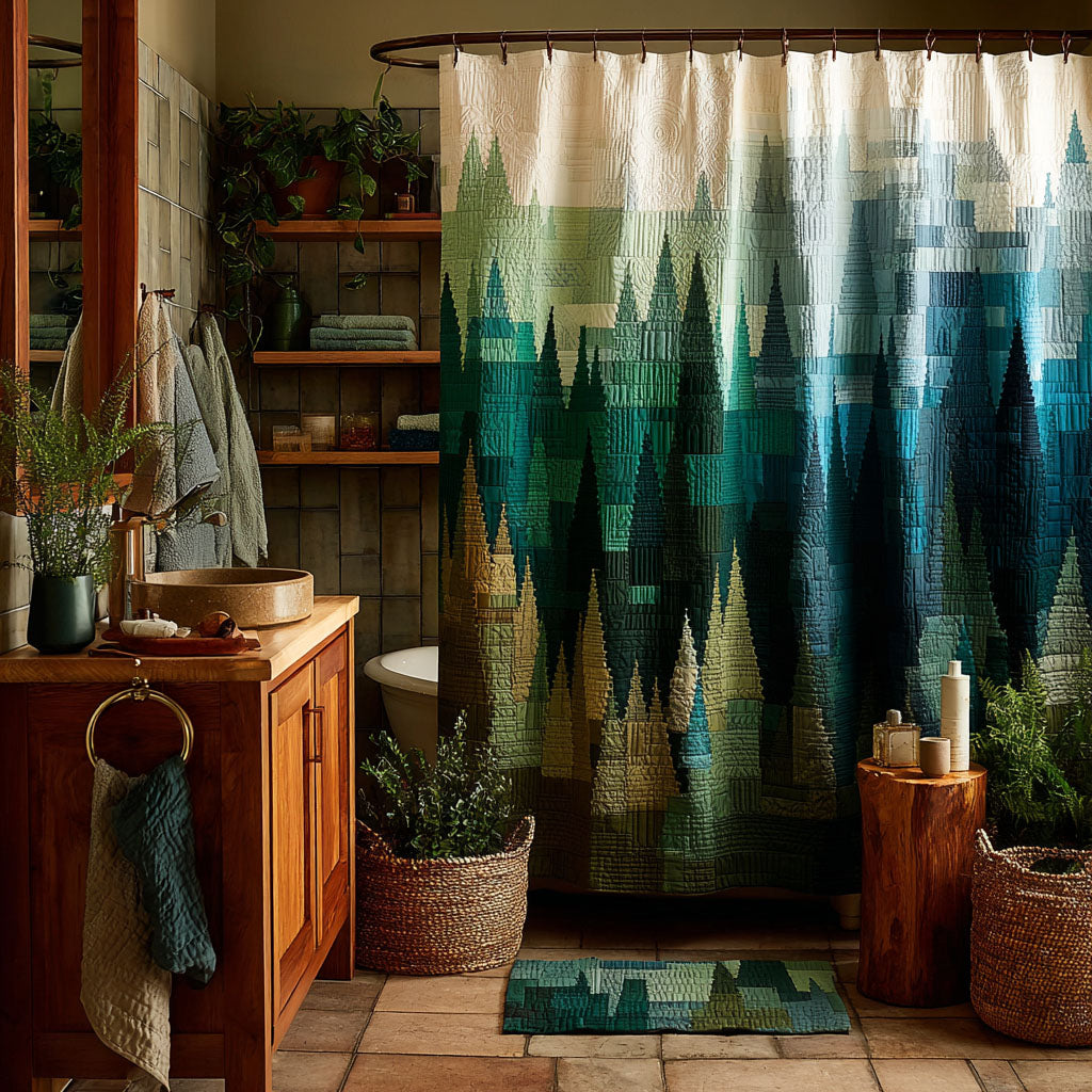 Mountain Pines Shower Curtain NCU0DDK2412