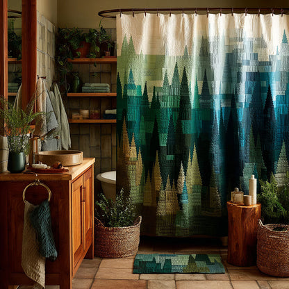Mountain Pines Shower Curtain NCU0DDK2412