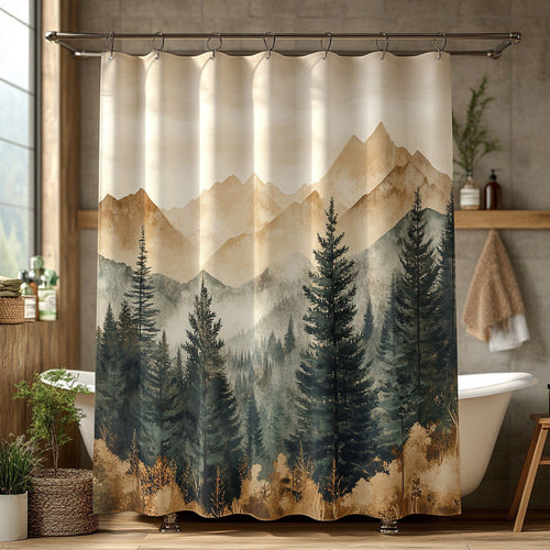 Mountain Pines Shower Curtain NCU0LDH425