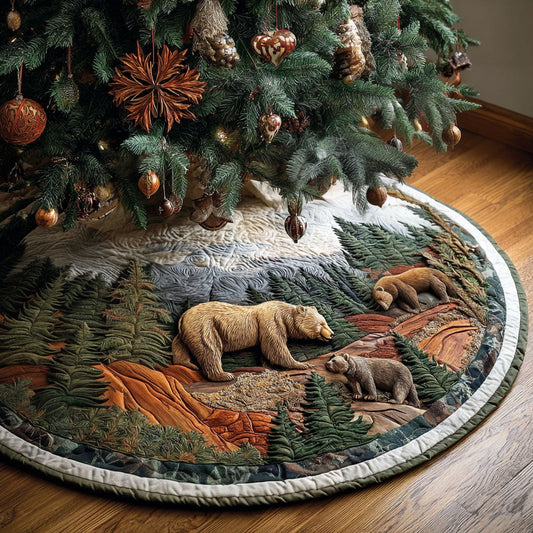 Mountain Spirit Christmas Quilted Tree Skirt NCU0PTT1872