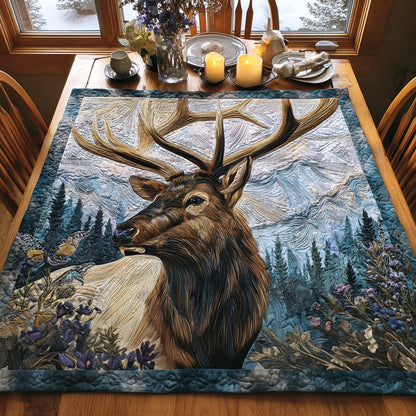 Mountain Stag Quilted Table Topper NCU0DV953