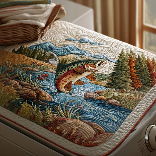 Mountain Stream Serenity Quilted Washer and Dryer Cover NCU0PTT1733