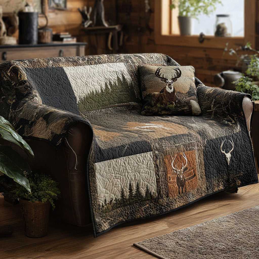 Hunting Quilted Sofa Cover NCU0QN070